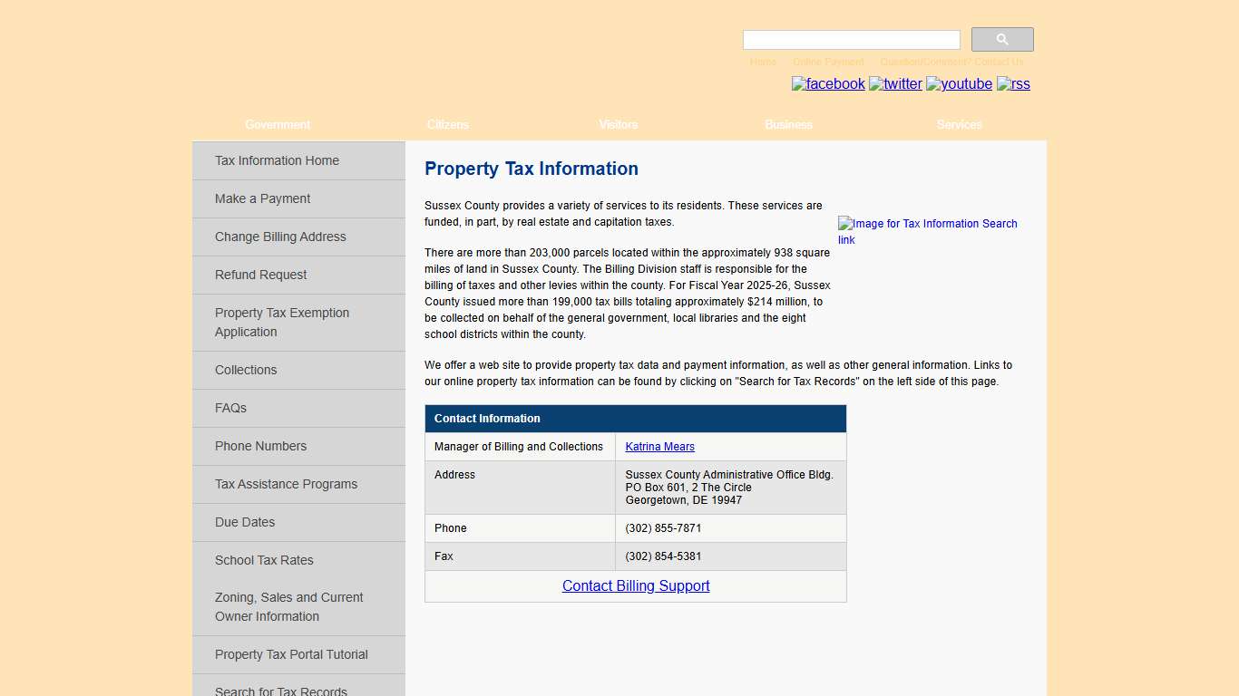 Property Tax Information Sussex County