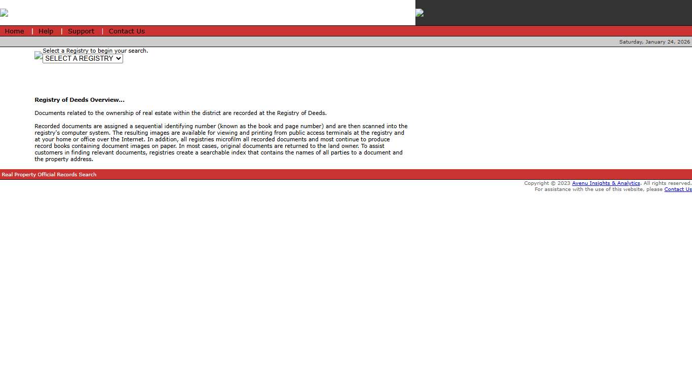 Real Property Official Records Search