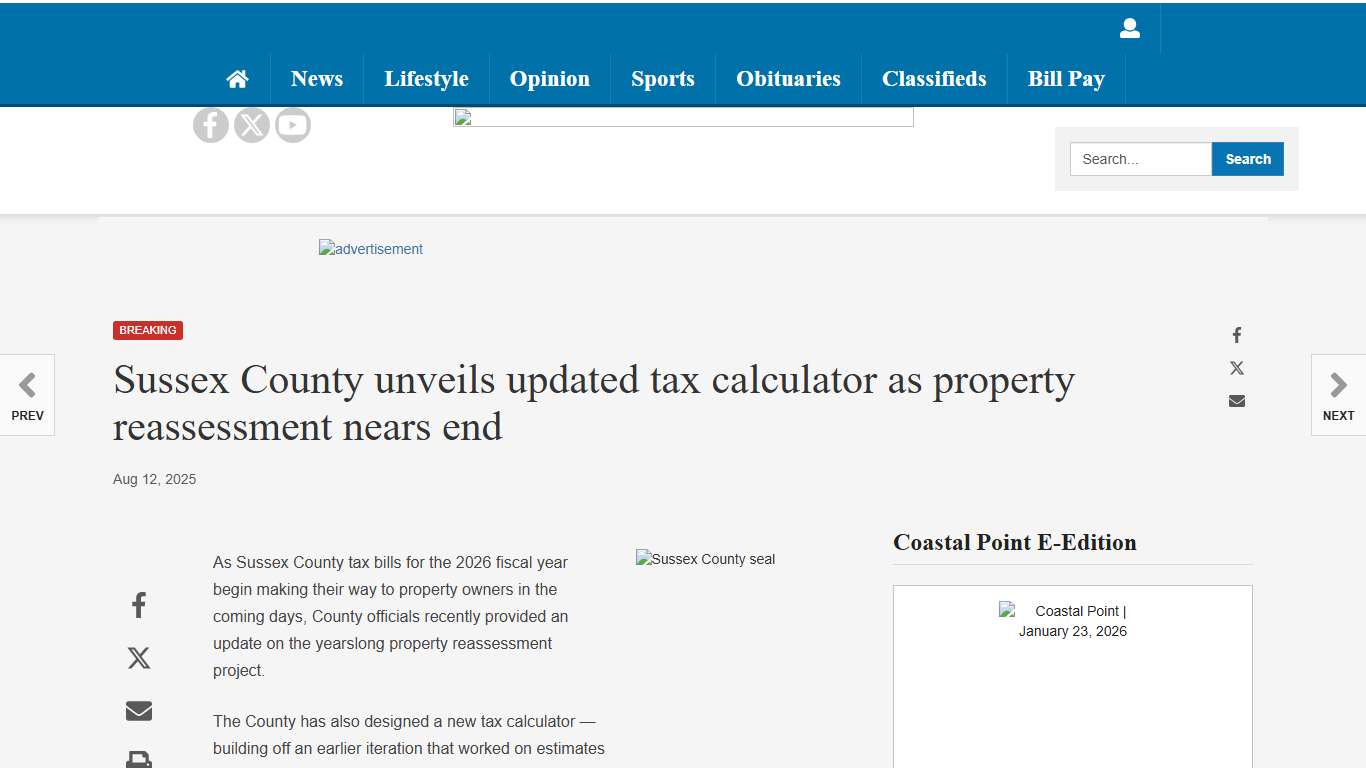 Sussex County unveils updated tax calculator as property reassessment nears end Sussex County coastalpoint.com
